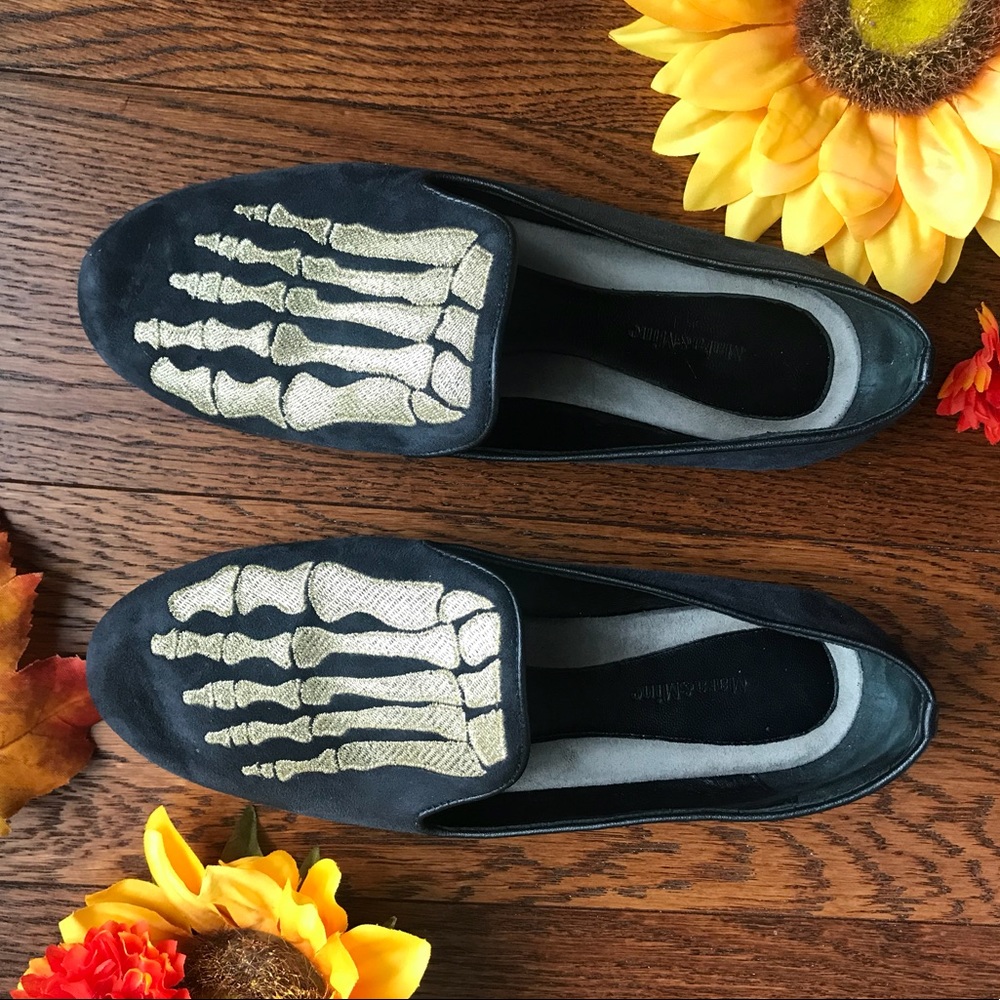 Mara & Mine Skull Suede Flats